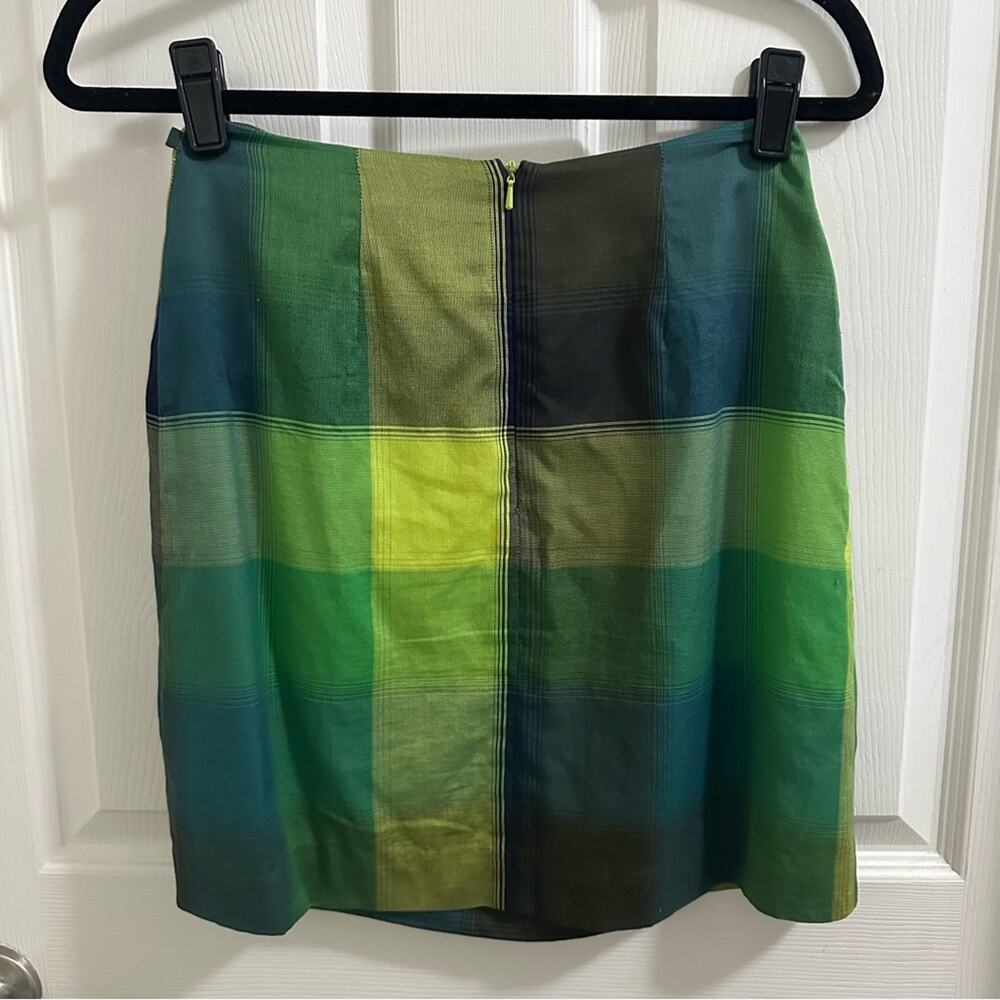 Citi by Yansi Hugel Vintage Plaid Straight Pencil Skirt w/ belt Women’s Sz 4 90s - Picture 6 of 9